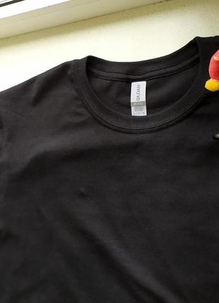 Мужская чёрная футболка базовая классическая однотонная хлопковая gildan4 фото