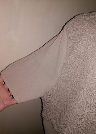 Женственная,,лёгкая,пудровая,стрейч,блузка с кружевом,бохо,большого размера3 фото