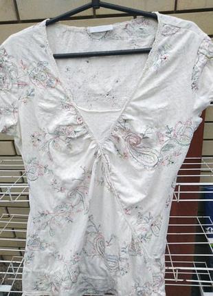 Блуза (туника), вискоза/стрейч, размер 16-18