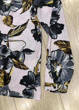 Блуза на запах в цветы4 фото