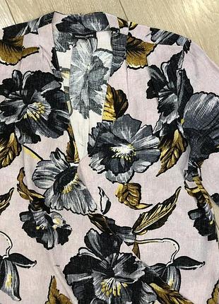 Блуза на запах в цветы5 фото
