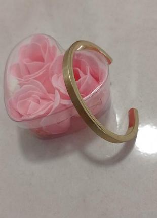 Стильный браслет украшение под золото сos6 фото