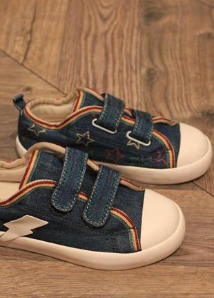 Джинсові кеди мокасини на липучках m&s розмір 24 15,3 см по устілці