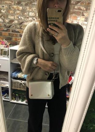 Глянцевая сумка серебро
