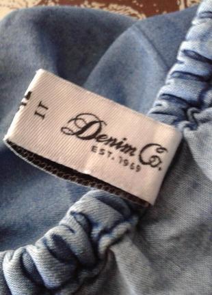 Джинсовое платье с вышивкой и открытыми плечами denim co бангладеш6 фото