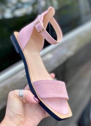 Босоніжки жіночі arlen 505 бос-01/03 пудра (літо замша натуральна)