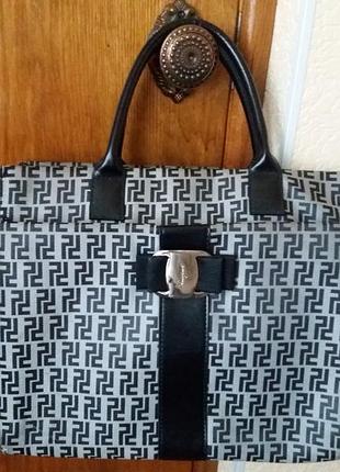 Деловая сумка портфель со множеством отделений