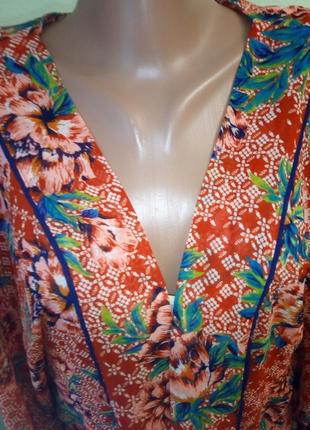 Шифоновая блузка накидка с бахрамой пижамный стиль3 фото