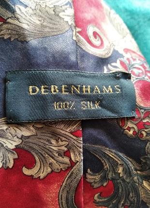 Англія, натуральний шовк, розкішний шовковий галстук вінтаж debenhams