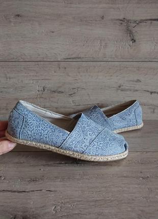 Балетки эспадрильи toms bob w6.5 36-37р 24 см кожа