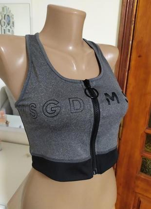 Спортивний топ з замком спереду missguided