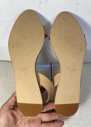 Zara босоножки сандалии женские кожаные 39 р 25 см оригинал3 фото