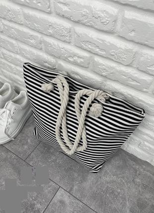 Тканинна пляжна сумка в морському стилі