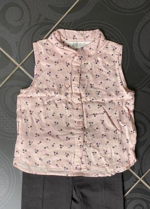 Блузка сорочка h&m на дівчинку 2-3 роки / розмір 98
