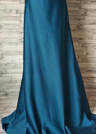 Вечернее длинное платье темно бирюзовое виридиан lautinel7 фото