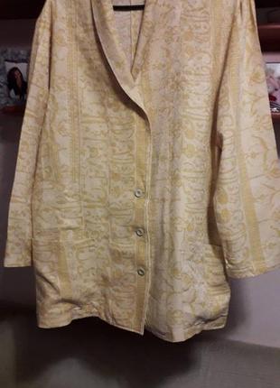 Пиджак кардиган, цвет сочный желтый, ближе фото 1.  см. замеры.2 фото