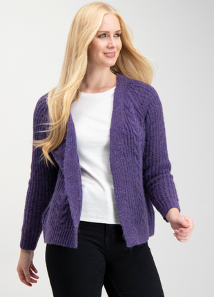 Яркий кардиган крупная вязка
