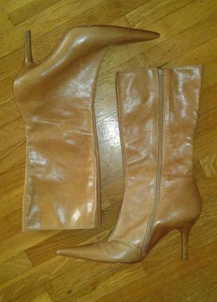 Новые шикарные бразильские кожаные сапоги kurt geiger для элегантной барышни 40р.