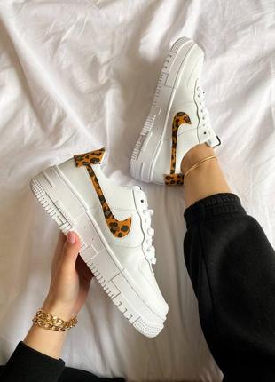 Кроссовки женские найк nike air force pixel white leo