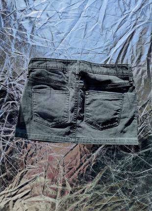 Чорна джинсова міні-спідниця h&m 2