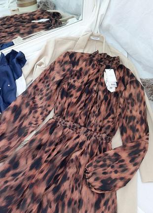 Шифоновое платье с леопардовым принтом3 фото