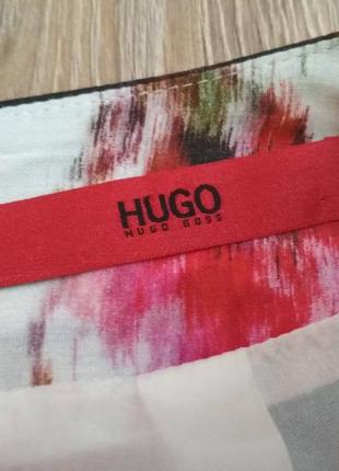 Хлопковая шелковая юбка от hugo boss, хлопок+шелк3 фото