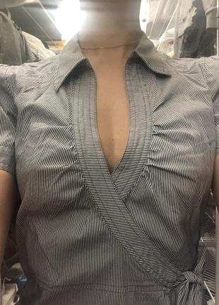 Блуза на запах з коротким рукавом4 фото