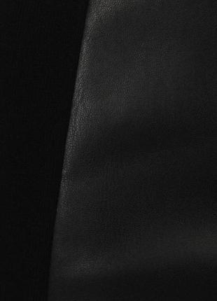Базовая юбка карандаш черная с кожаной вставкой zara,  h&m,  primark,  only,  bershka3 фото