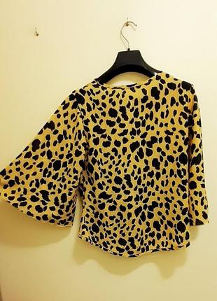 Нарядна жовта блуза кофта леопард quiz4 фото