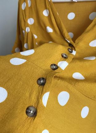 📎 жовта блуза в горох amisu 💛3 фото