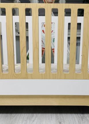 Дитяче ліжко трансформер для новонароджених nova kit indigowood