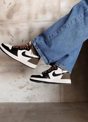 Nike air jordan 1 retro high dark mocha кросівки найк джордан