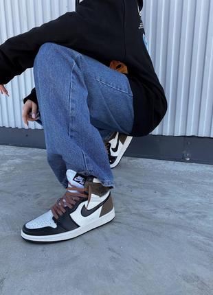 Nike air jordan 1 retro high dark mocha кроссовки найк джордан3 фото