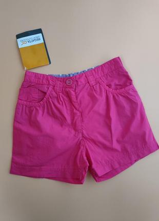 Розовые шорты для девочки натуральная ткань regatta, 104 см на 3, 4 года