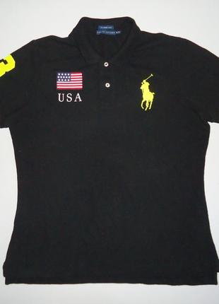 Футболка ralph lauren skinny polo usa 3 женская (xl)