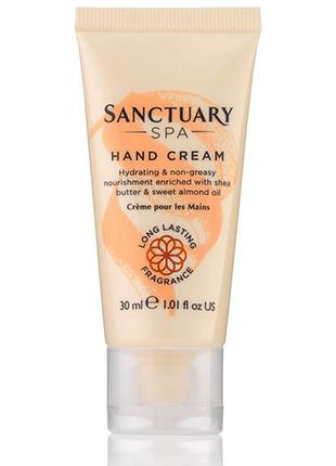 Sanctuary spa крем для рук з олією ши і солодкого мигдалю