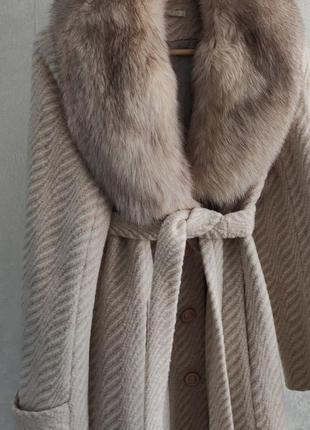 Пальто с поясом  в английском стиле шерсть3 фото