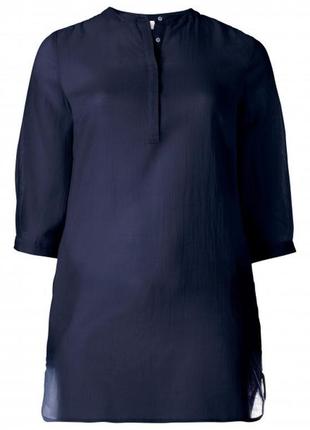 Удлиненная натуральная блузка рубашка  sheego, p. 12-146 фото