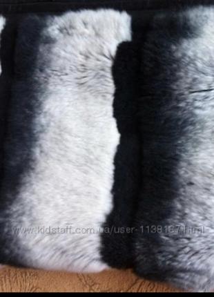 Жилет кролик-рекс окрас-шиншилла