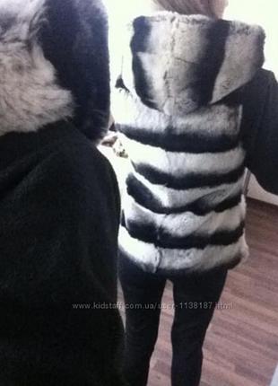 Жилет кролик-рекс окрас-шиншилла