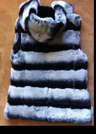 Жилет кролик-рекс окрас-шиншилла