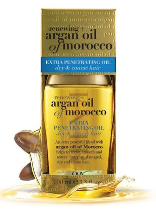 Профессиональное аргановое масло для волос ogx argan oil of morocco usa1 фото