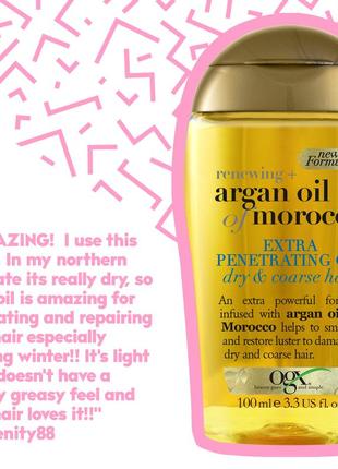 Профессиональное аргановое масло для волос ogx argan oil of morocco usa3 фото