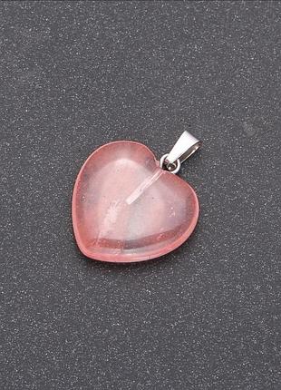 Кулон сердце турмалин