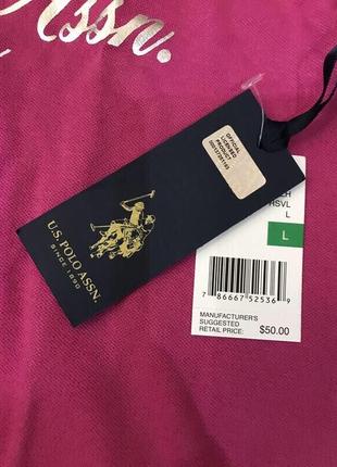 Рожева футболка polo assn, p. l/12-14.  замеры в спокойном состоянии:  плечи 38 см; пог 50 см; длина3 фото