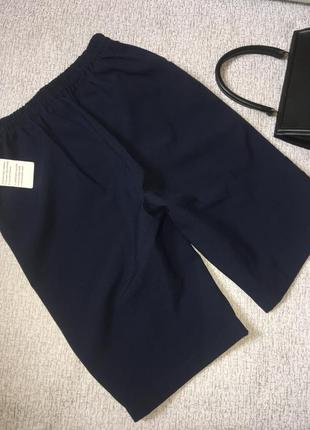 Шорти жіночі бермуди по коліно сині шорти жіночі костюмні berlin - м,l6 фото