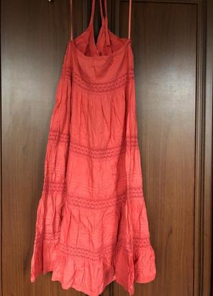 Великолепный батистовый сарафан с открытым спиной3 фото