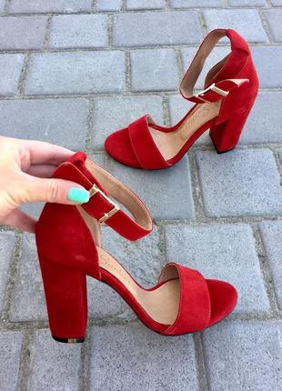 Босоніжки жіночі santini 259365-27 червоні (літо замша натуральна)