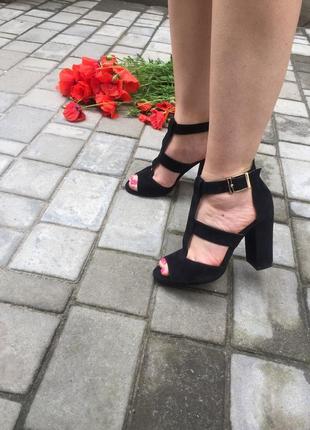 Босоніжки жіночі santini 259317-21 чорні (літо замша натуральна)