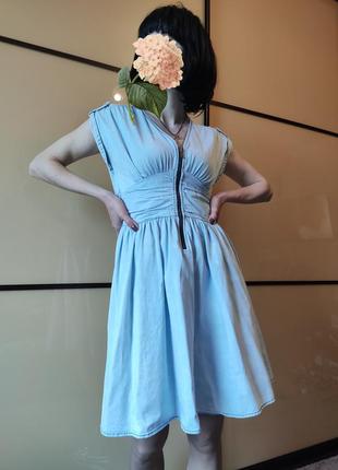Джинсовое платье варенка с корсетом от h&m4 фото